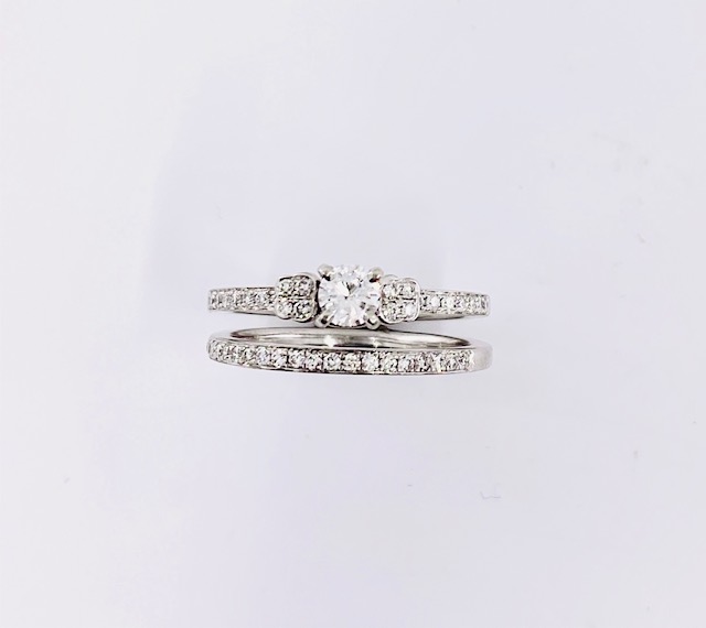 Diamond engagement set  Pre-mounted diamond engagement rings with matching bands  Javeri Jewelers Inc Frisco, TX